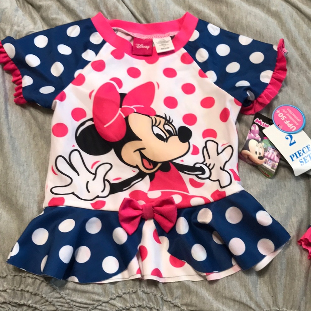 Disney Minnie Mouse 2 piece swim suit set